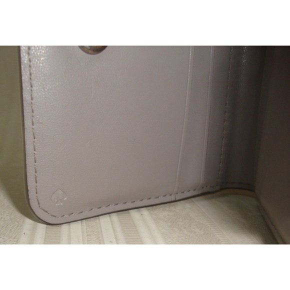 Kate Spade New York Gray Leather Small Zip Around Wallet, Card Holder - Picture 4 of 6